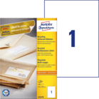 Recycling Universal-Etiketten, 210 x 297 mm, 100 Bogen/100 Etiketten, naturweiß