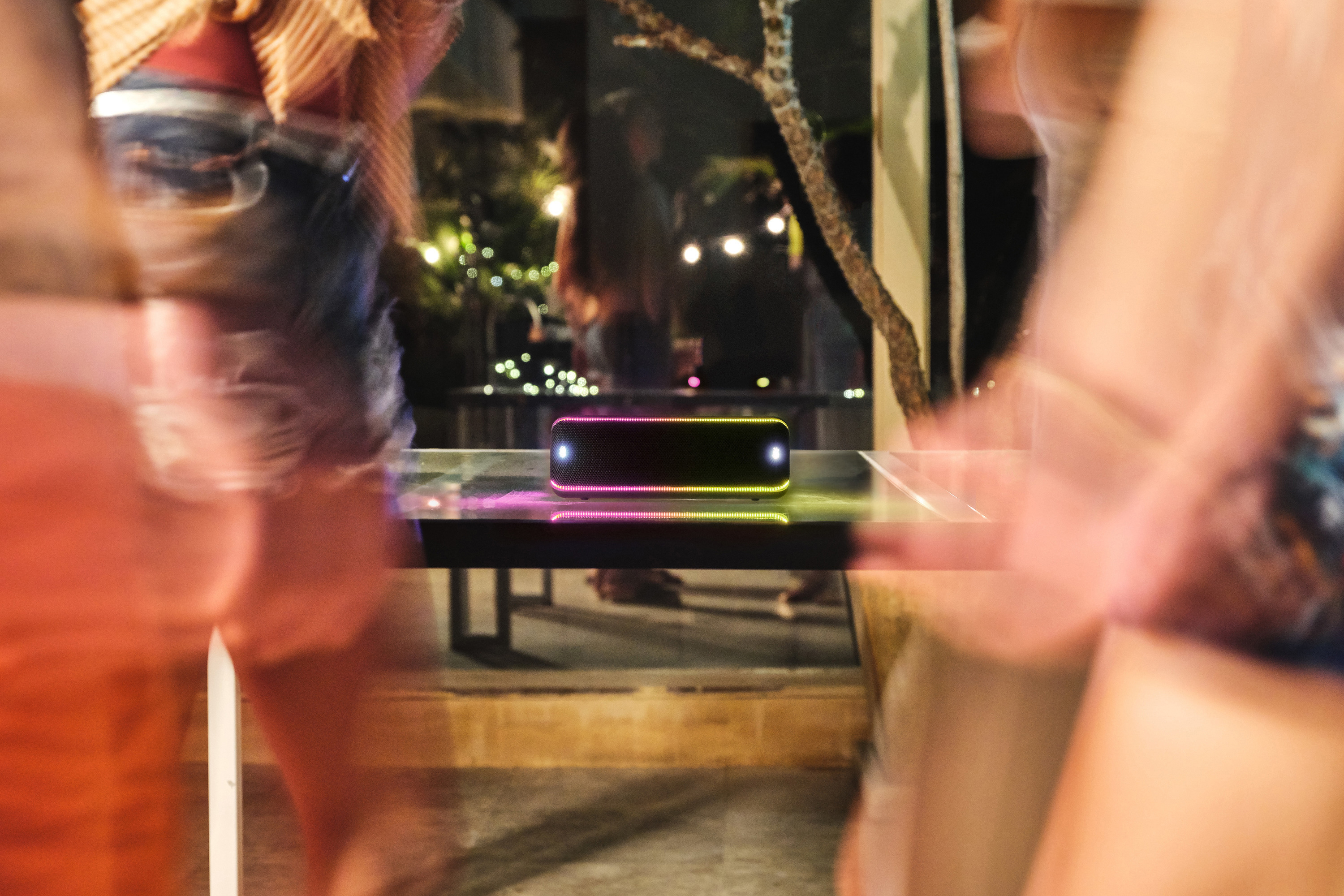 SONY SRS-XB32 Wireless Party Chain Bluetooth Lautsprecher, Schwarz, Wasserfest