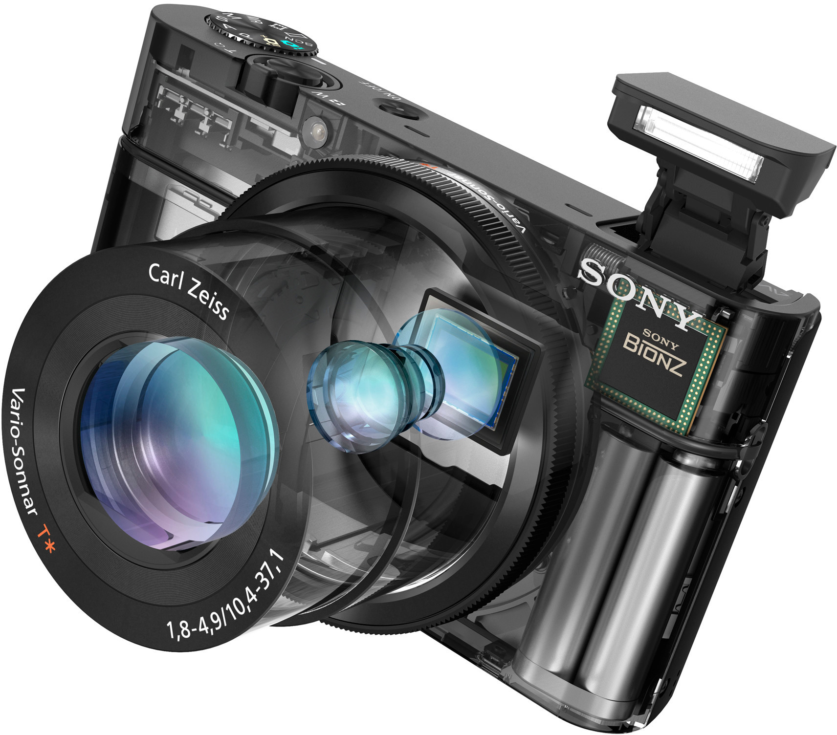 Cyber-shot Xtra opt. DSC-RX100 Zeiss SONY Fine/TFT-LCD I Schwarz, Zoom, , 3.6x Digitalkamera