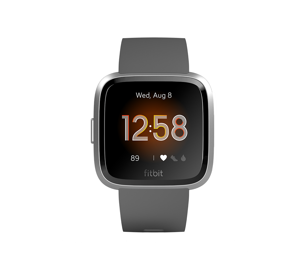 FITBIT Versa Lite Smartwatch Aluminium Kunststoff, S,L, Dunkelgrau/Aluminium