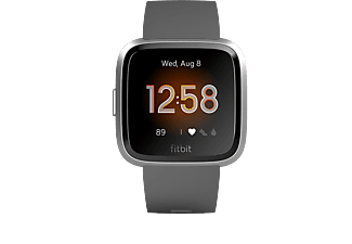 FITBIT Versa Lite Smartwatch Aluminium Kunststoff, S,L, Dunkelgrau/Aluminium