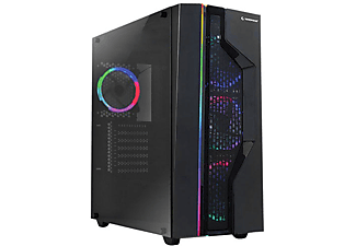 RAMPAGE Alpha-X 4*12cm Rainbow Fan 600W 80 Plus Bronze RGB Led Oyuncu Bilgisayar Kasası Siyah