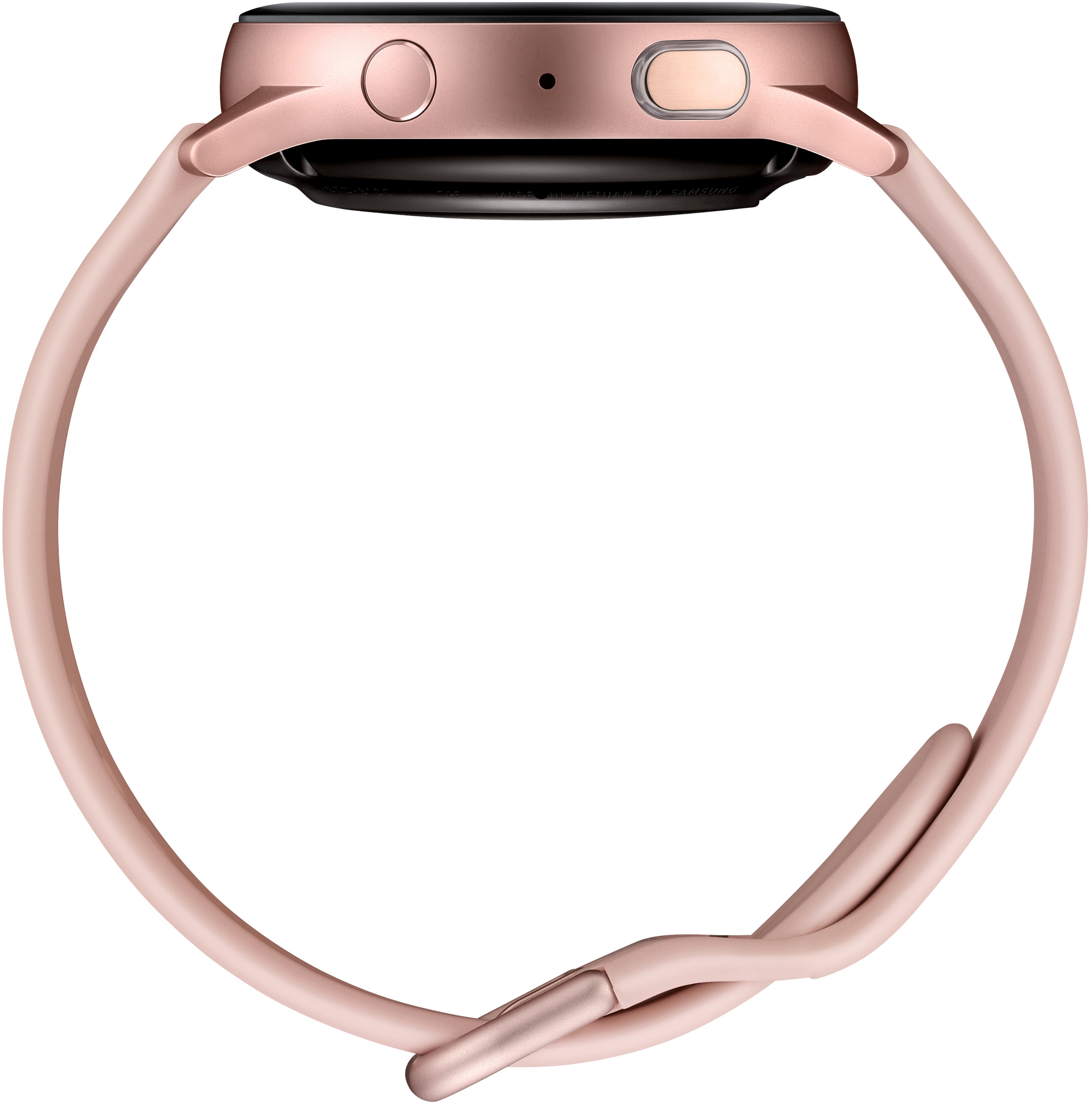 SAMSUNG Galaxy Watch Active2 Aluminium Fluorkautschuk, PG Gold Aluminium Pink S/M, 40mm Smartwatch