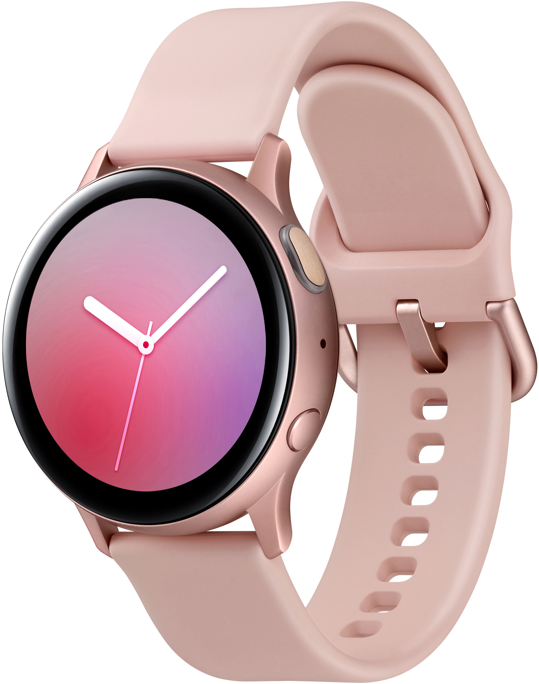 SAMSUNG Galaxy Watch Active2 Aluminium 40mm PG Smartwatch Aluminium Fluorkautschuk, S/M, Pink Gold