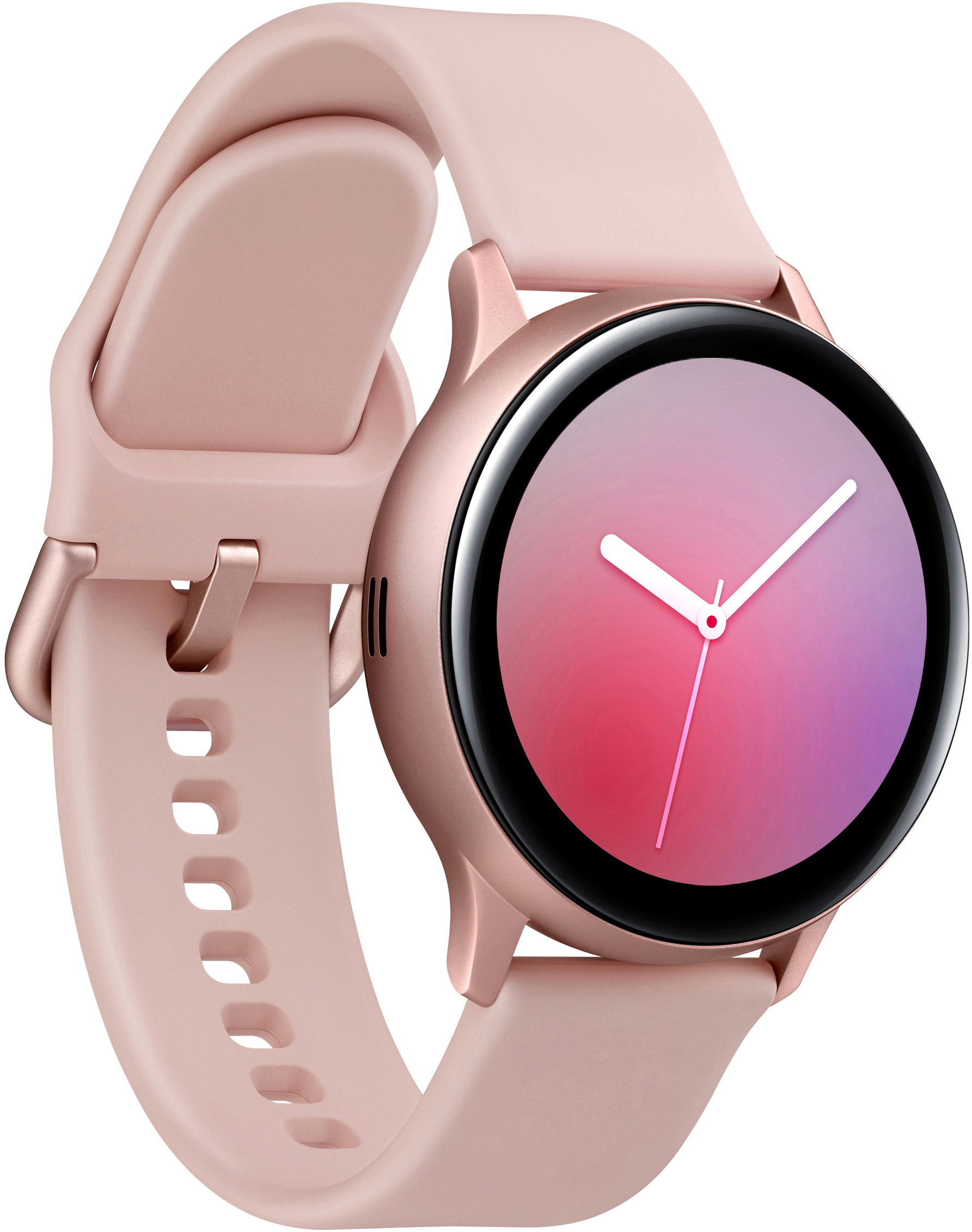 SAMSUNG Galaxy Watch Active2 40mm PG Smartwatch Pink Fluorkautschuk, Aluminium Aluminium Gold S/M