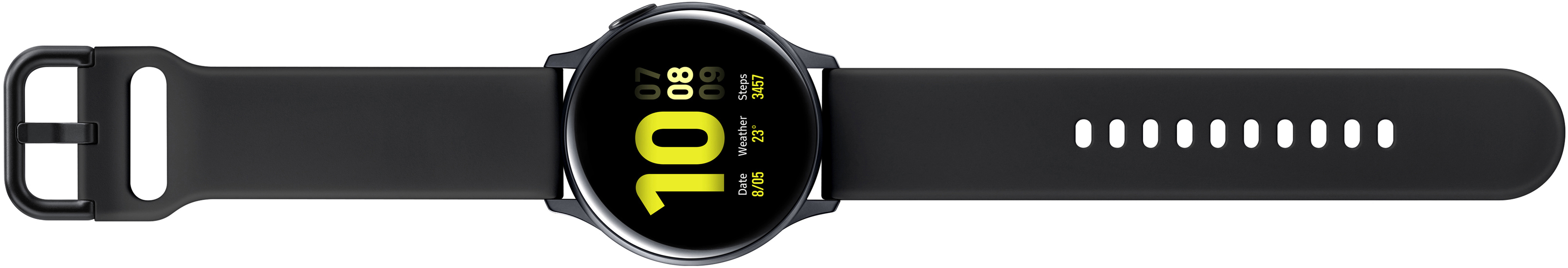SAMSUNG Galaxy Watch Active2 Aluminium 40mm AB Smartwatch Aluminium Fluorkautschuk, S/M, Aqua Black
