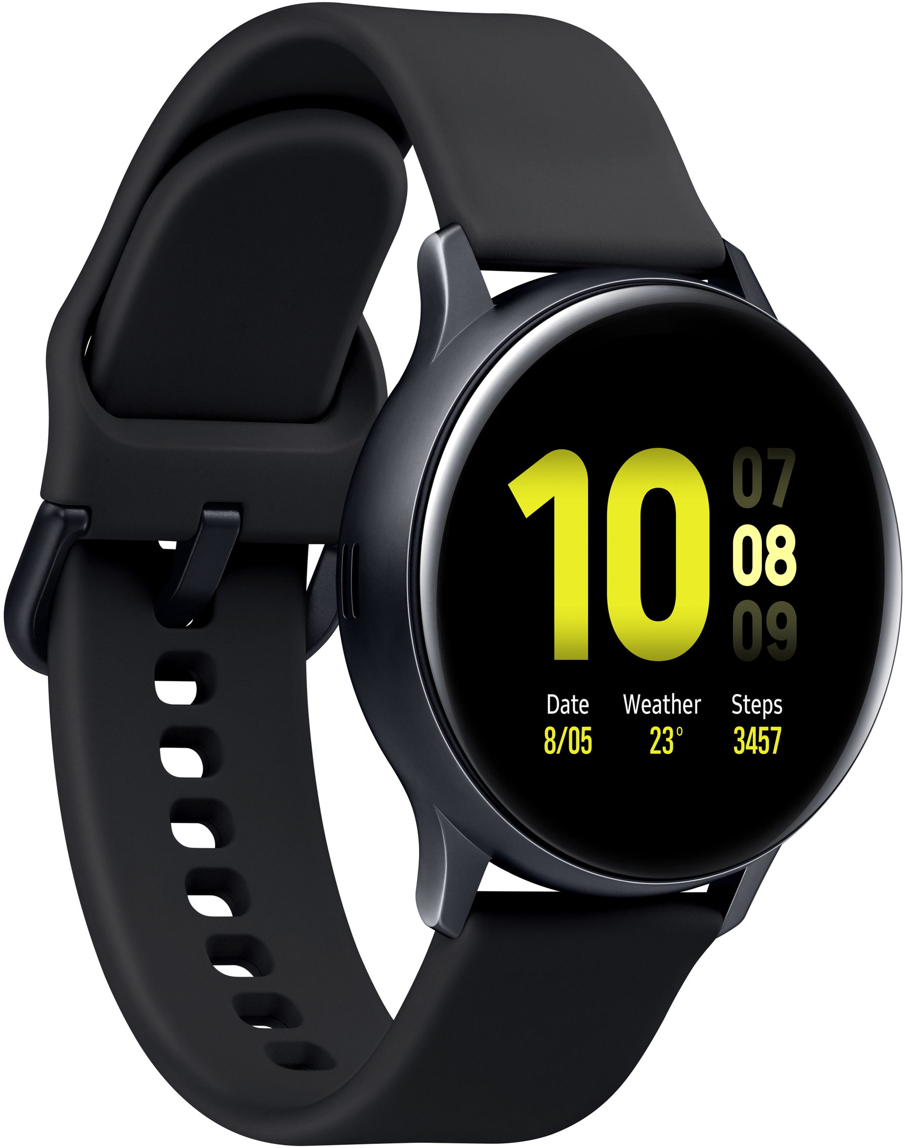 SAMSUNG Galaxy Watch Active2 Aluminium 40mm AB Smartwatch Aluminium Fluorkautschuk, S/M, Aqua Black