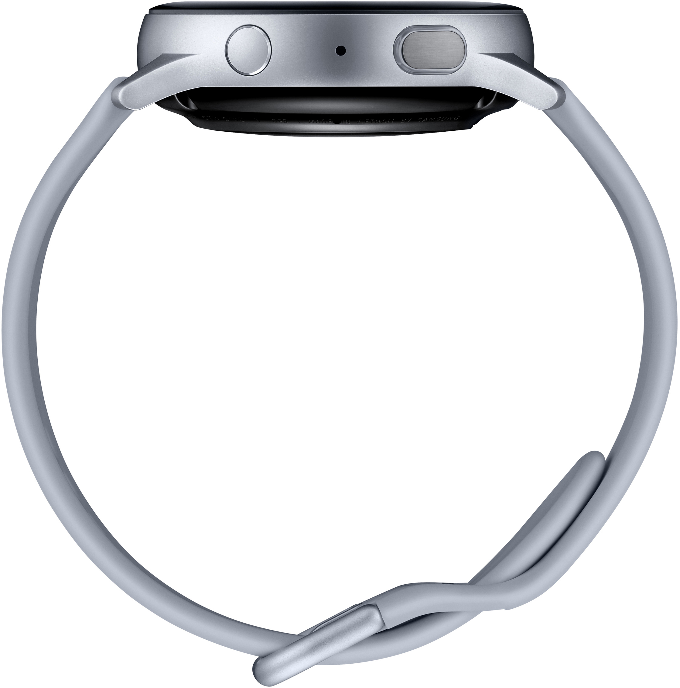 SAMSUNG Galaxy Watch Active2 Aluminium 40mm CS Smartwatch Aluminium Fluorkautschuk, S/M, Cloud Silver