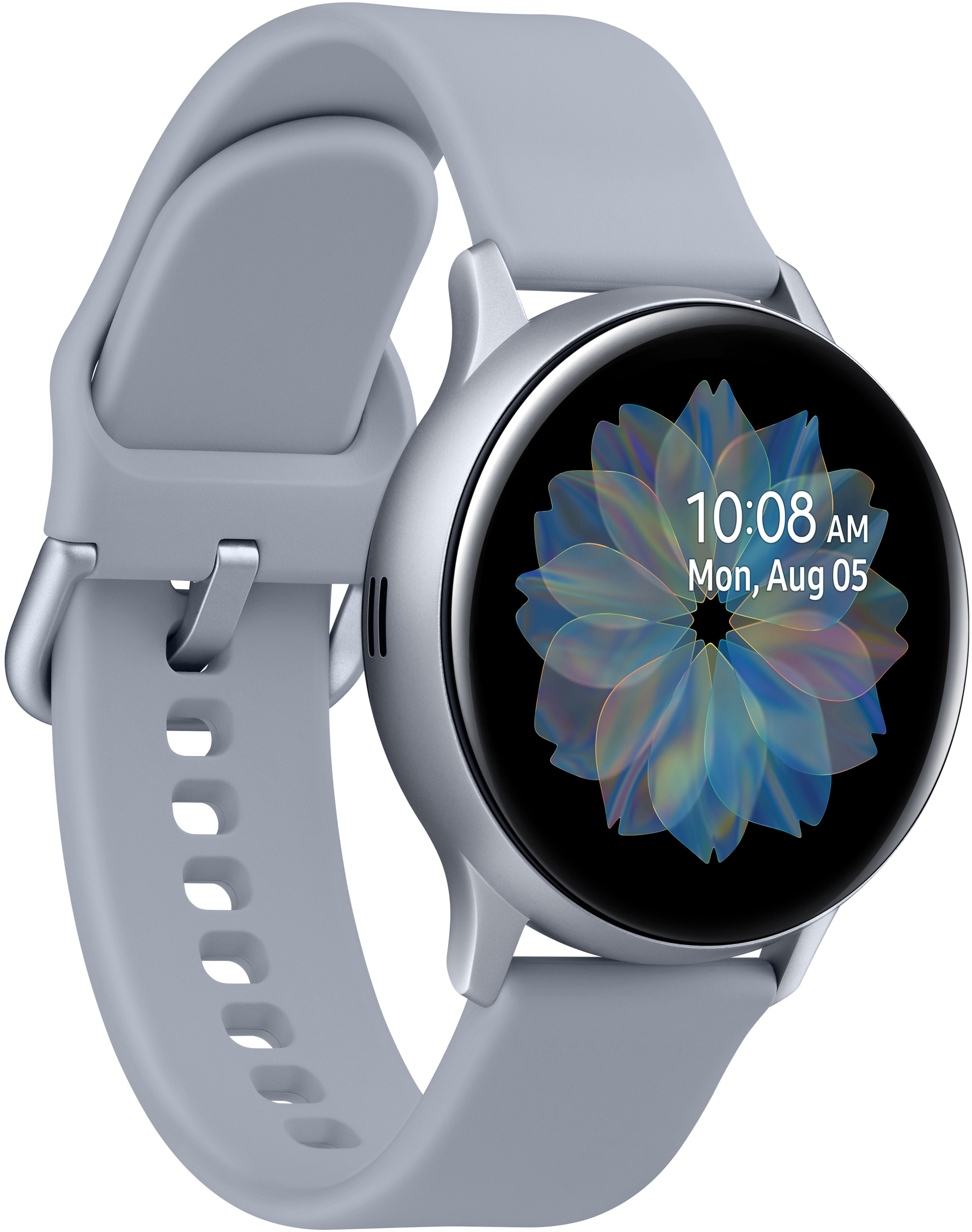 SAMSUNG Galaxy Watch Active2 Aluminium 40mm CS Smartwatch Aluminium Fluorkautschuk, S/M, Cloud Silver