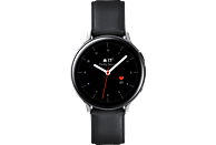 SAMSUNG Galaxy Watch Active2 Stainless Steel 44mm (LTE) SI Smartwatch Edelstahl Echtleder, M/L, Silver