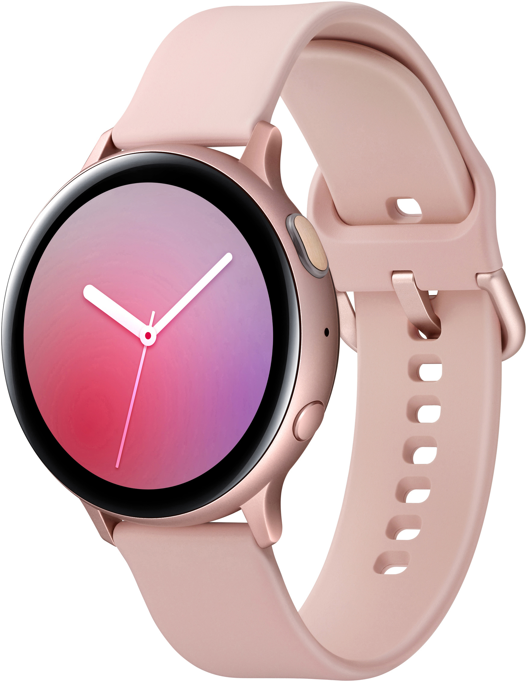 SAMSUNG Galaxy Watch Active2 Aluminium 44mm PG Smartwatch Aluminium Fluorkautschuk, M/L, Pink Gold