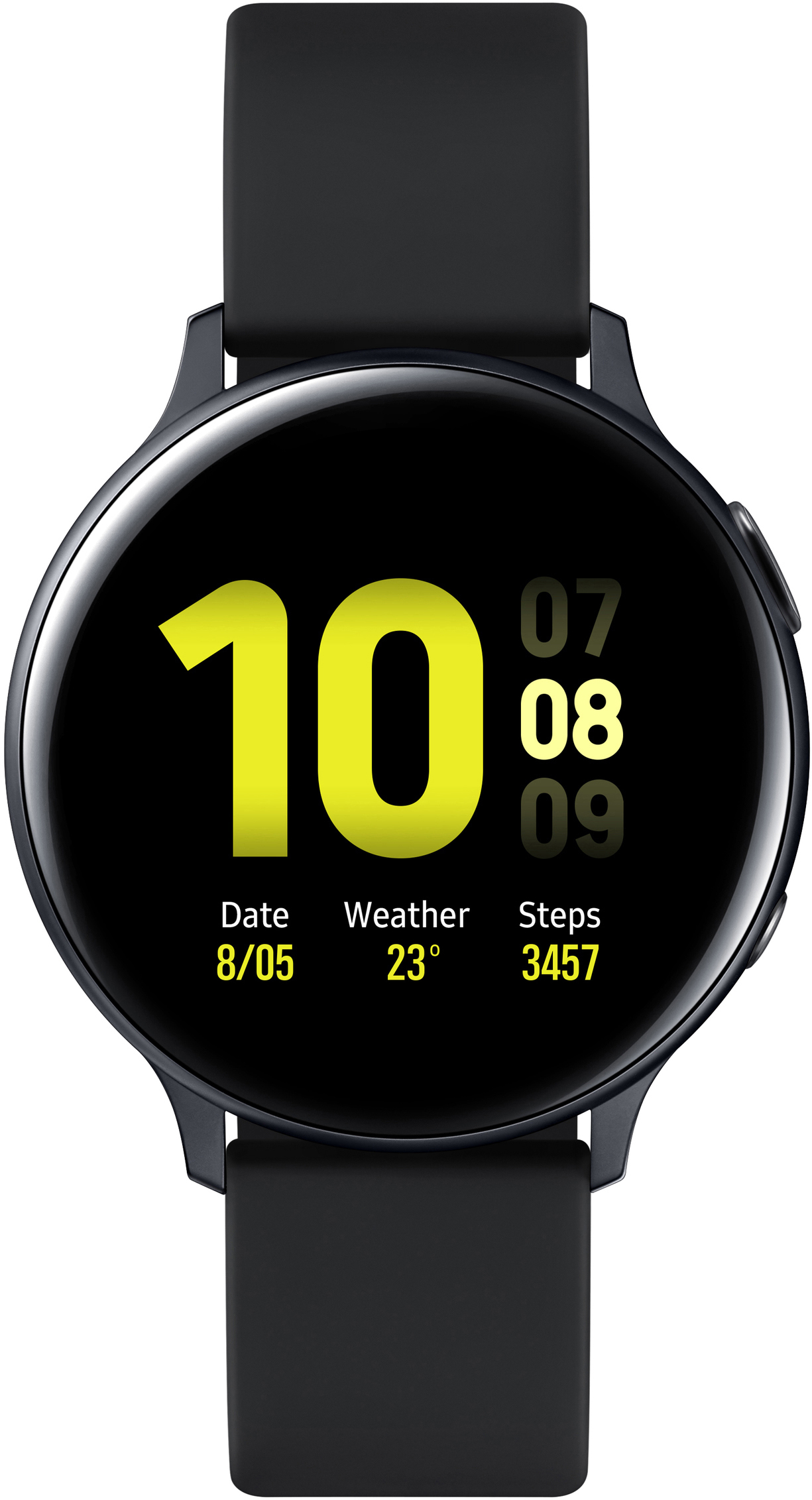 SAMSUNG Galaxy Watch Active2 Aluminium 44mm AB Smartwatch Aluminium Fluorkautschuk, M/L, Aqua Black