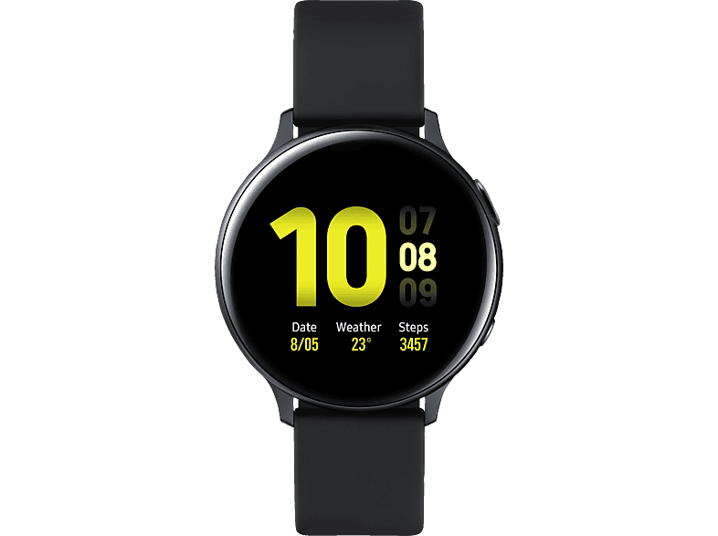 Smartwatch Samsung Galaxy Watch Active2 Aluminium 44mm Ab Smartwatch Aluminium Fluorkautschuk M L Aqua Black Mediamarkt