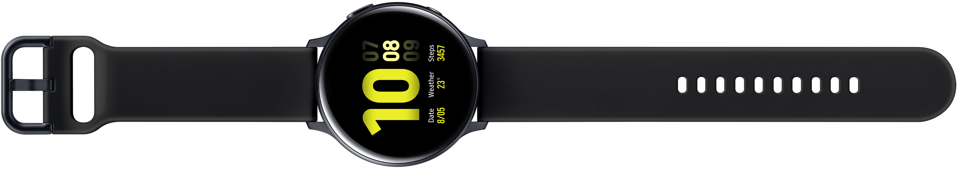 SAMSUNG Galaxy Watch Active2 Aluminium 44mm AB Smartwatch Aluminium Fluorkautschuk, M/L, Aqua Black