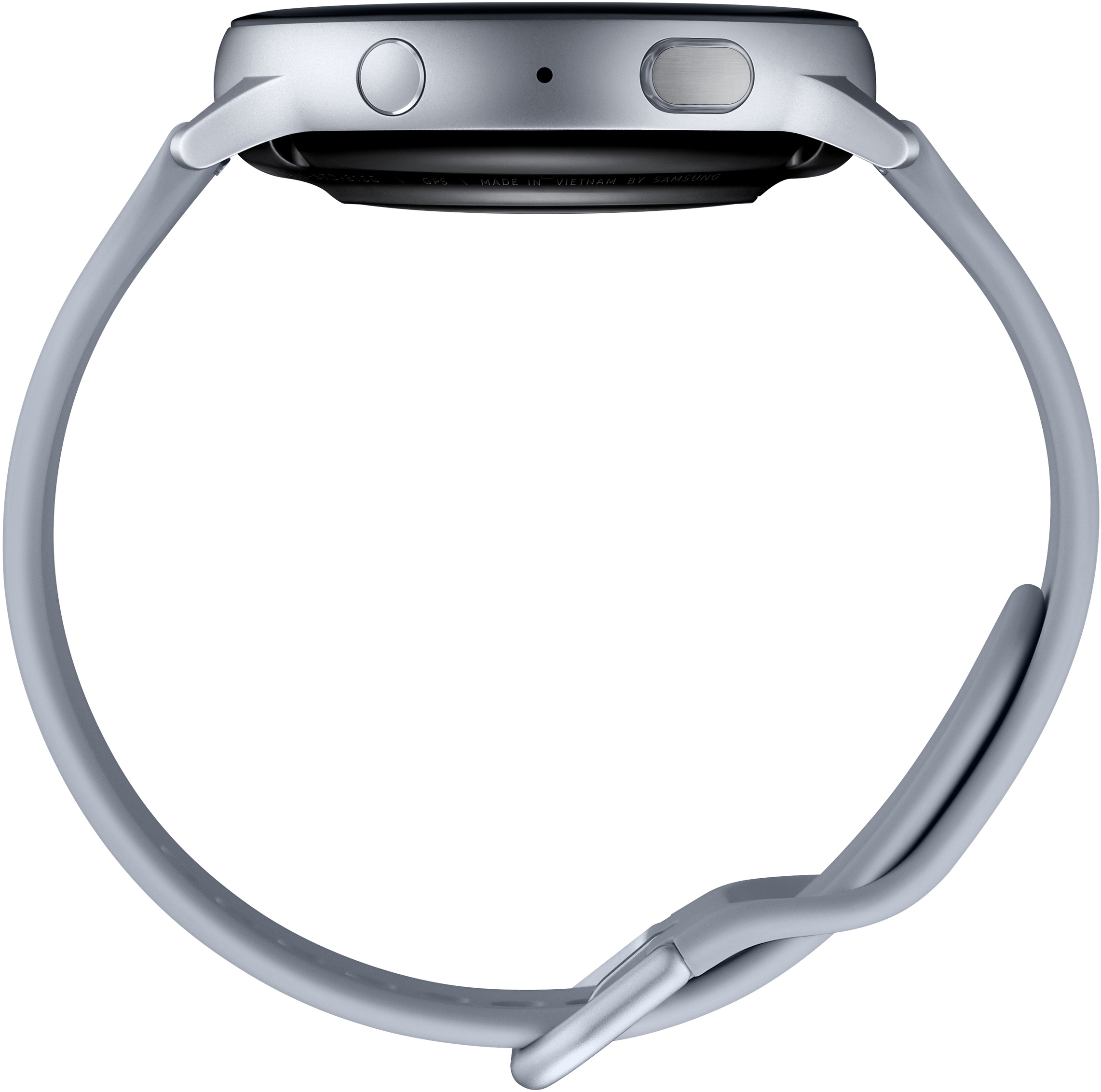 SAMSUNG Galaxy Watch Active2 Aluminium 44mm CS Smartwatch Aluminium Fluorkautschuk, M/L, Cloud Silver