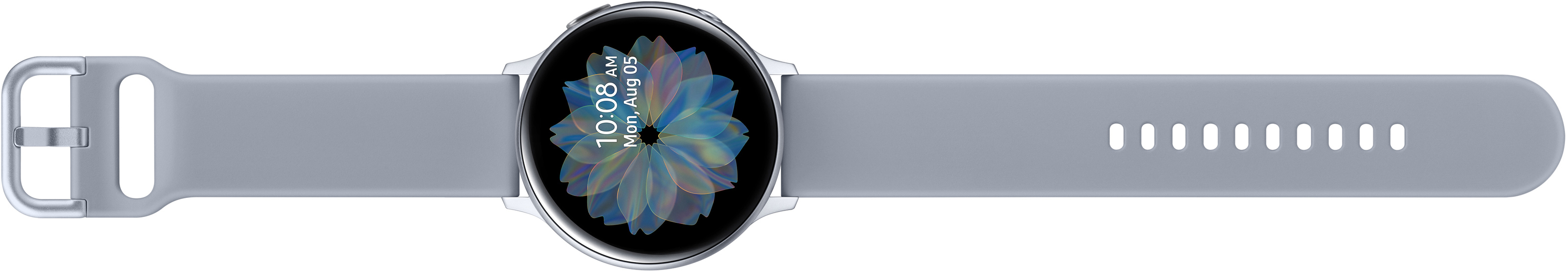 SAMSUNG Galaxy Watch Active2 Aluminium 44mm CS Smartwatch Aluminium Fluorkautschuk, M/L, Cloud Silver