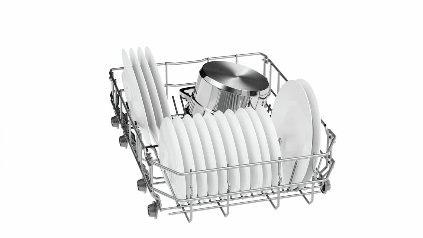 Lavavajillas integrable - Bosch SPV46FX00E, 10 servicios, 6 programas, 45 cm, Display, Inox