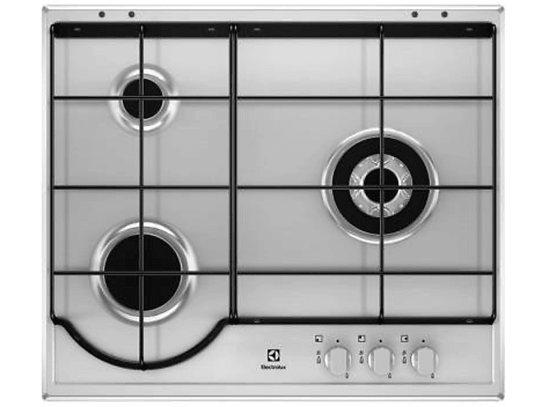Placa modular  Beko HDCG 32220 FX, 2 zonas, Gas Natural (opc. G. Butano),  Apagado automático, 29 cm, Inox