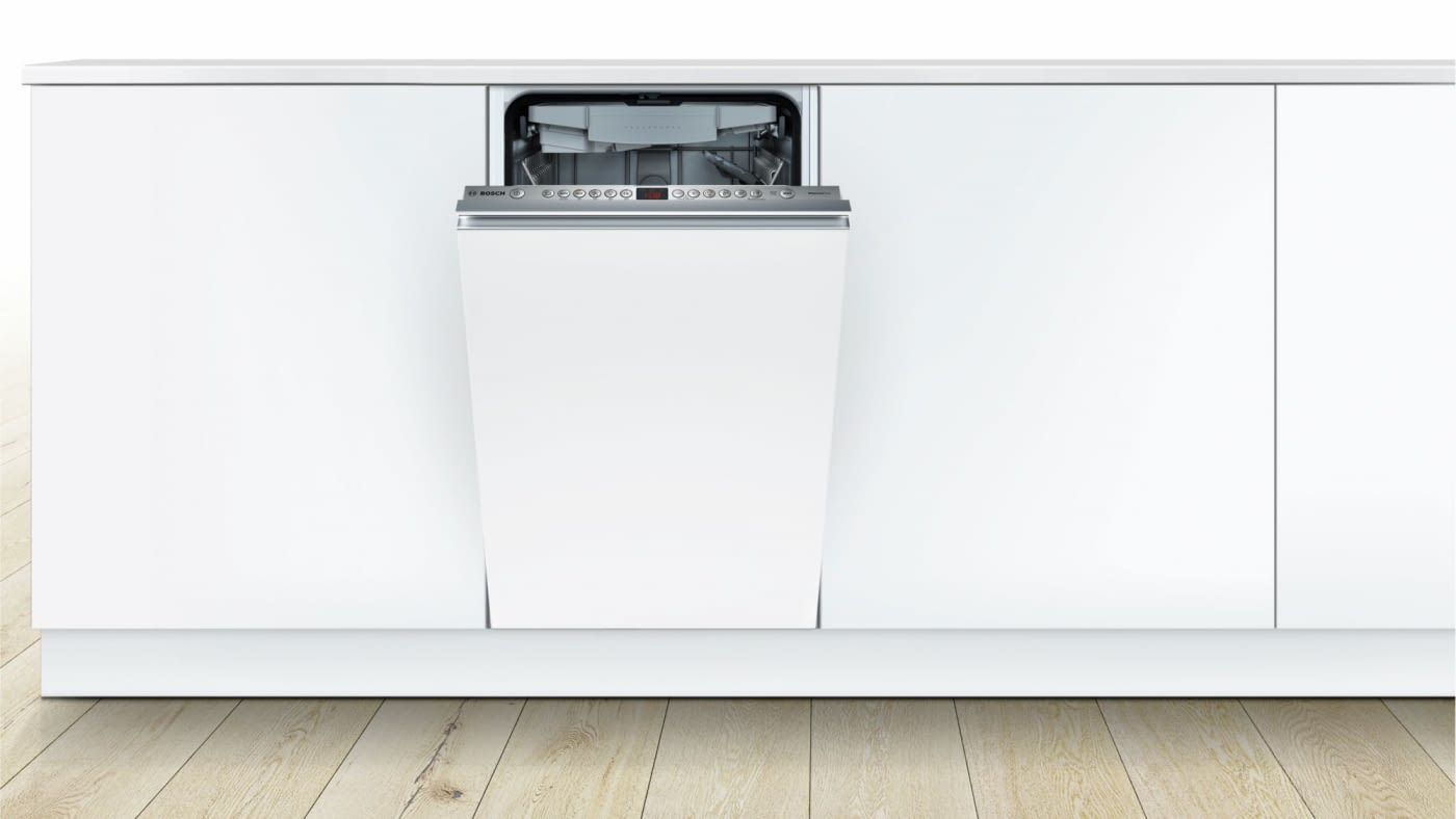 Lavavajillas integrable - Bosch SPV46FX00E, 10 servicios, 6 programas, 45 cm, Display, Inox