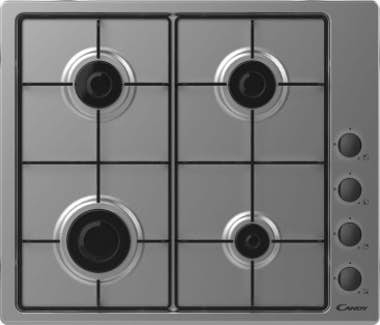 Placa De Cocina candy chw6lbx gas natural 60cm 4 quemadores fuegos adaptable butano 7kw mandos laterales 2 rejillas aptas para lavavajillas seguridad sicurflame negro encimera independientes 59 zonas 6lbx