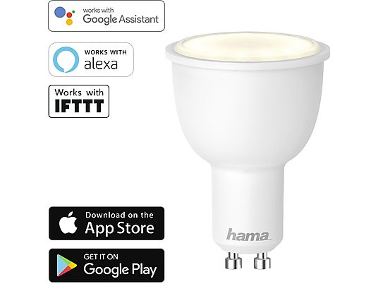 HAMA WiFi-LED-Lampe - Glühlampe (Weiss)