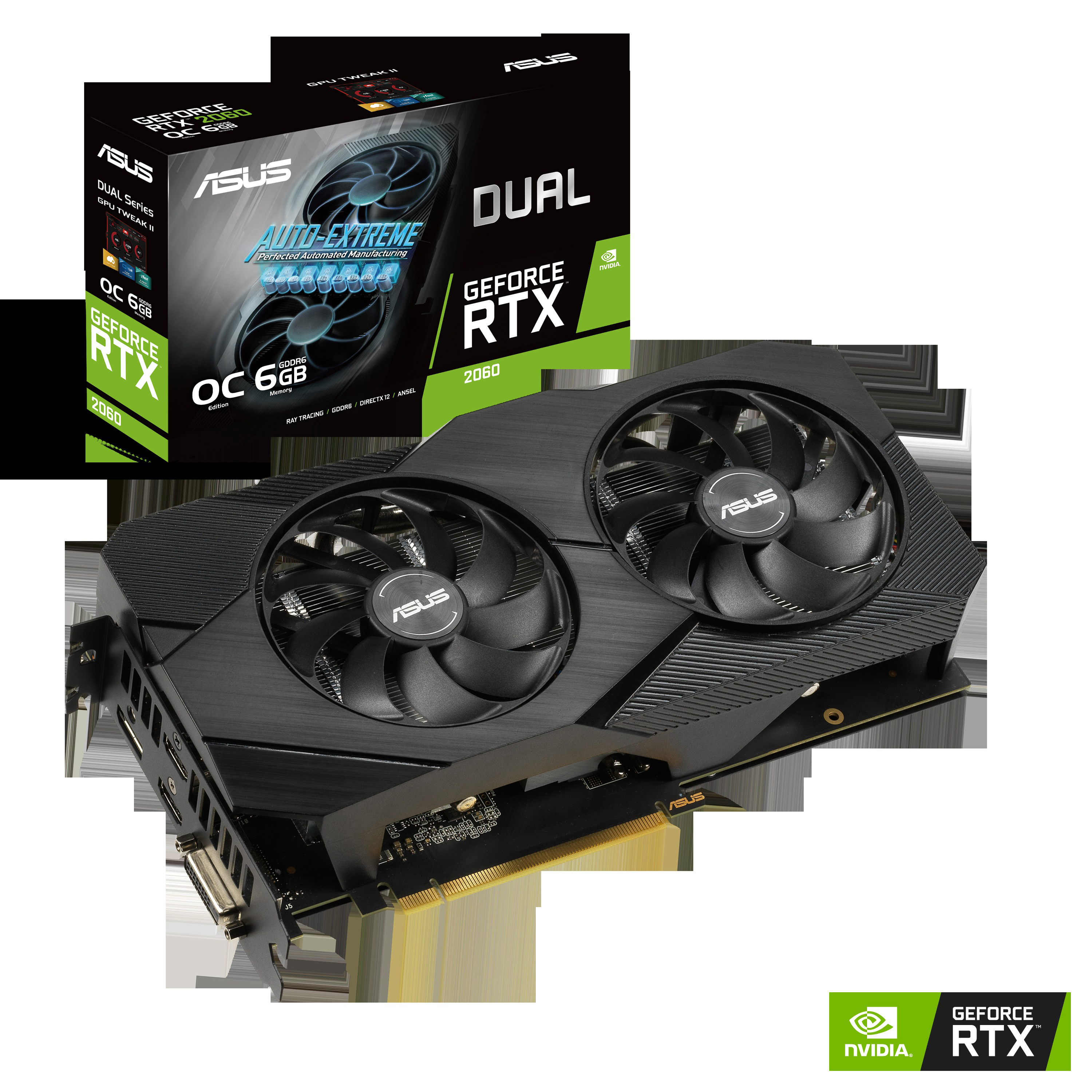 ASUS GeForce RTX™ 2060 Dual Evo OC 6GB (90YV0CH2-M0NA00) (NVIDIA, Grafikkarte)