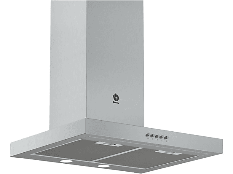 Campana - Balay 3BC065MX, Decorativa, 3 niveles de extracción, 525 m³/h, 69 dB, 60 cm, Inox