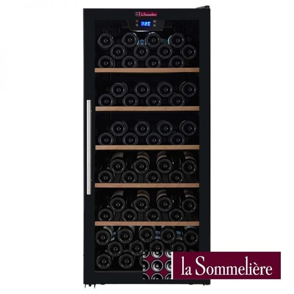 Vinoteca - La Sommelière, CVD117 enfriador de vino Independiente Negro 121 botellas, Clase B