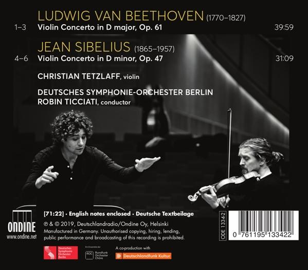 CD-Cover mit Schwarz-Weiß-Foto eines Dirigenten und eines Geigers.