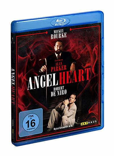 Blu-ray-Hülle für 'Angel Heart'. Mit Mickey Rourke und Robert De Niro. Blaue Hülle.