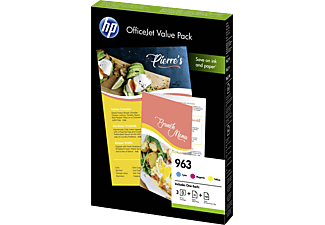 HP 963 Office Value Pack - Cartuccia di inchiostro + carta (Cyan/Magenta/Giallo)