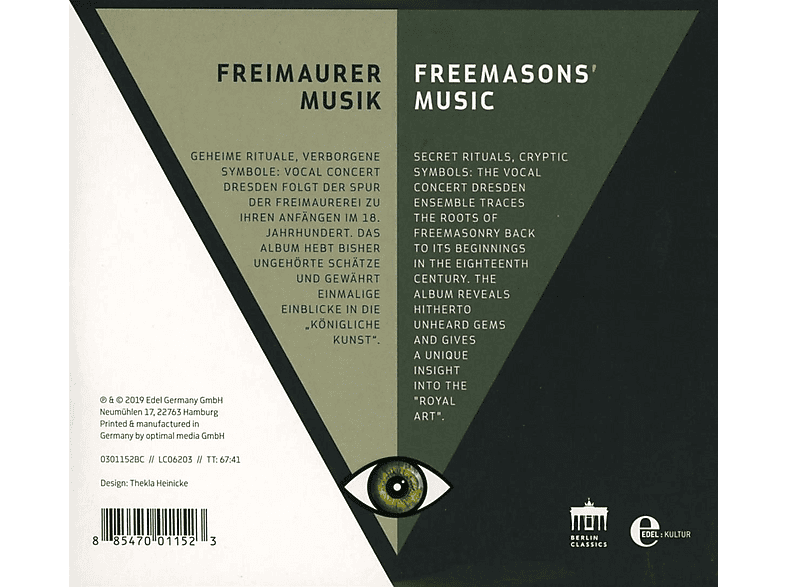 Thumbnail - Peter Kopp, Vocal Concert Dresden - Freimaurermusik (CD)