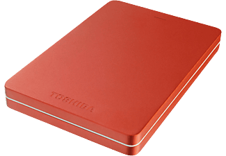 TOSHIBA Canvio ALU 2 TB-os külső merevlemez 2,5", piros (HDTH320ER)