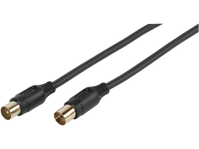 Cable de antena - Vivanco 48/20 15GW, Conector coaxial, 3 m, 90DB, Negro