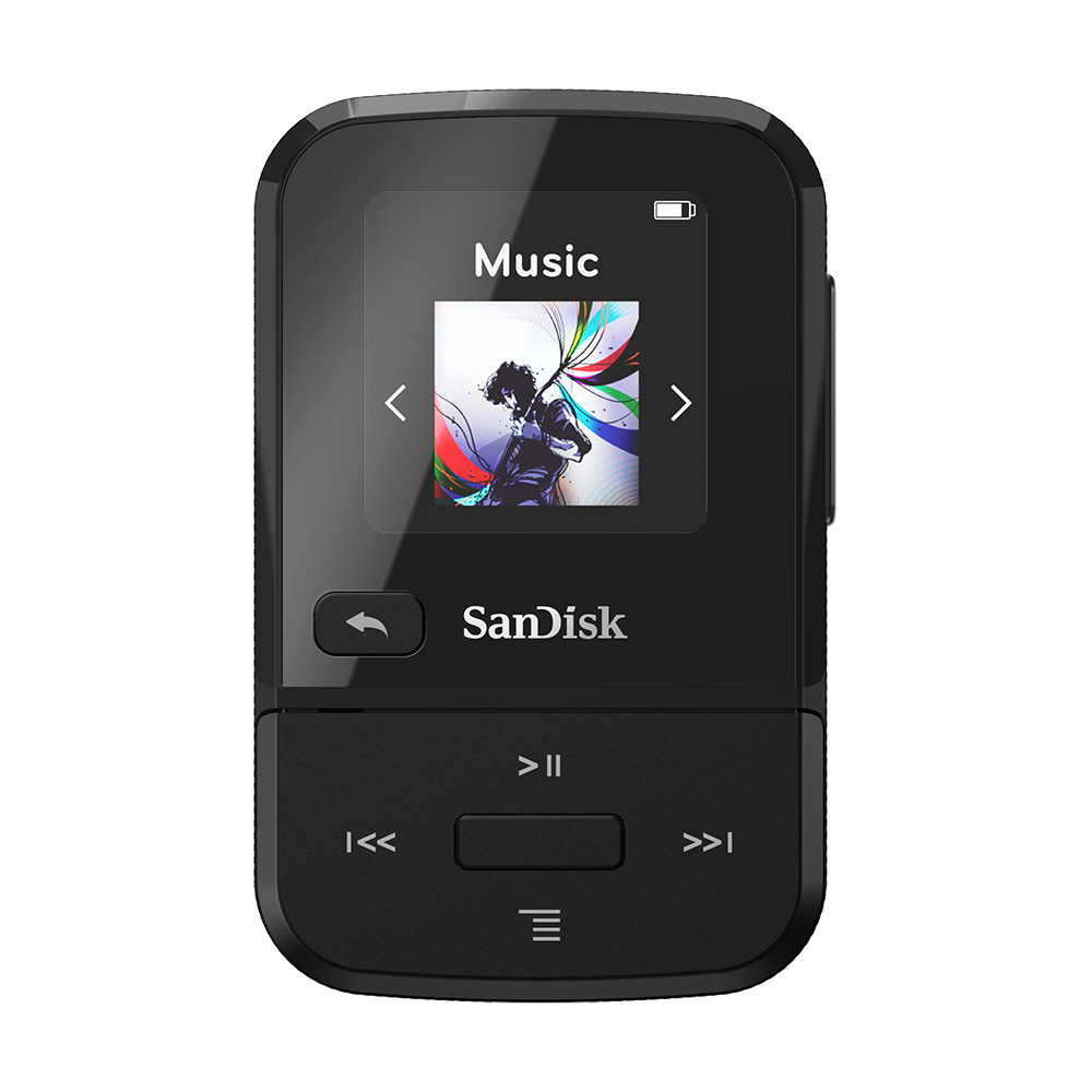 SANDISK Clip Sport Go MP3 Player (16 GB, Schwarz)