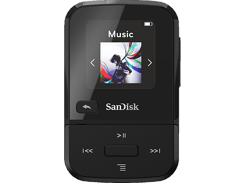 SANDISK Clip Sport Go MP3 Player (16 GB, Schwarz)