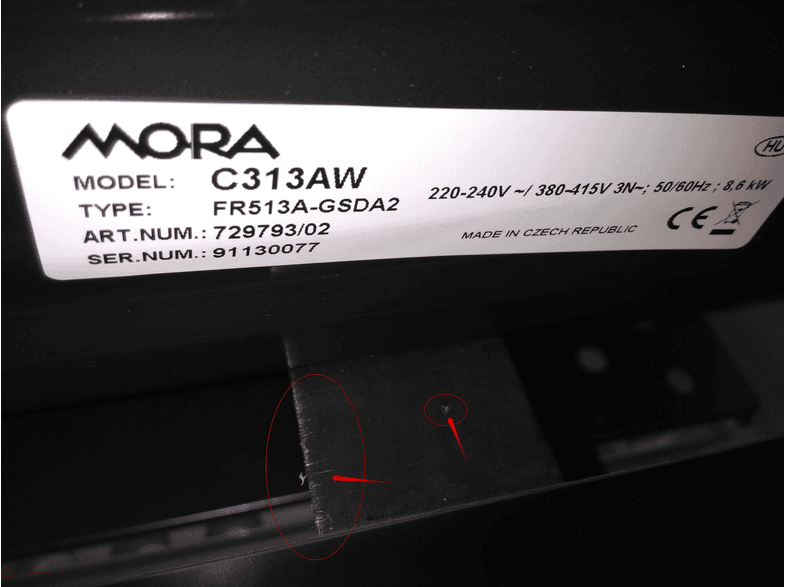 MORA C 313 AW kerámialapos tűzhely MORA C 313 AW kerámialapos tűzhely