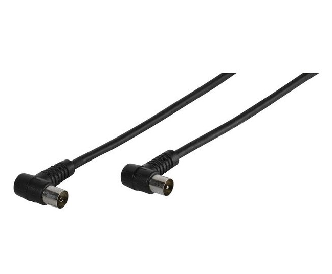 Cable de antena - Vivanco 2x conector de antena 75Ω, 1.5 m, 90DB, Negro