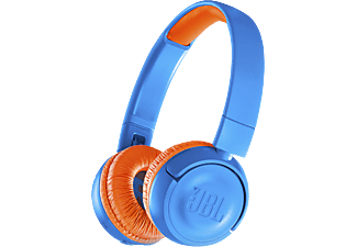 JBL JBL JR300BT - On-Ear Cuffie - Safe Sound (<lt/>85 dB) - Blu - Cuffie Bluetooth per bambini (On-ear, Blu/Arancia)