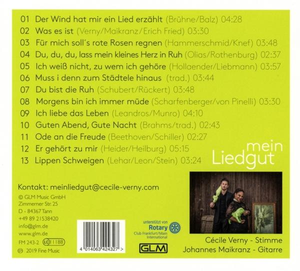 CD-Cover-Art. Das Cover ist grün und enthält Text und zwei Personen mit Requisiten.