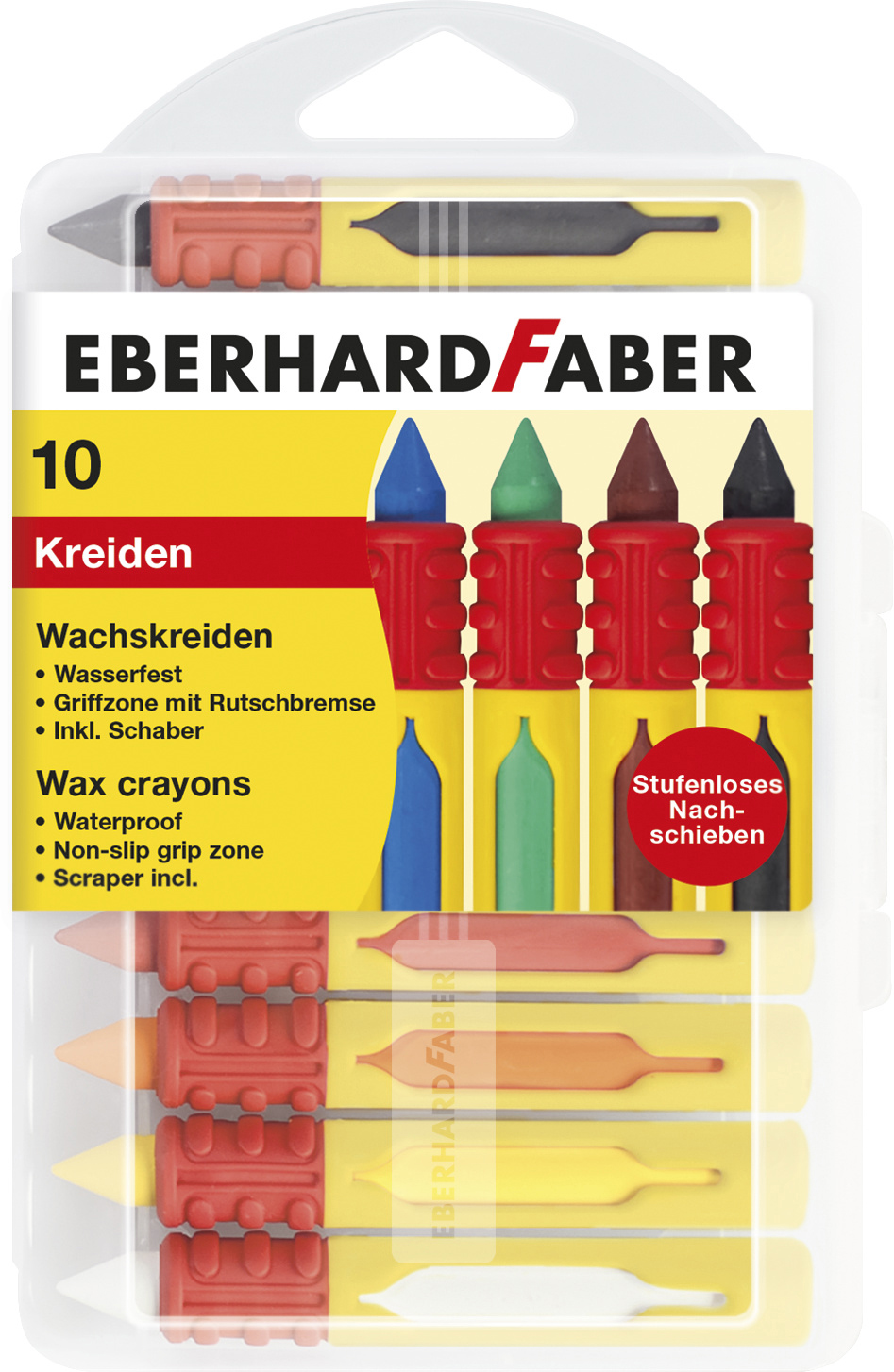 Mehrfarbig , FABER Box 521009 10er Wachsmalkreide EBERHARD