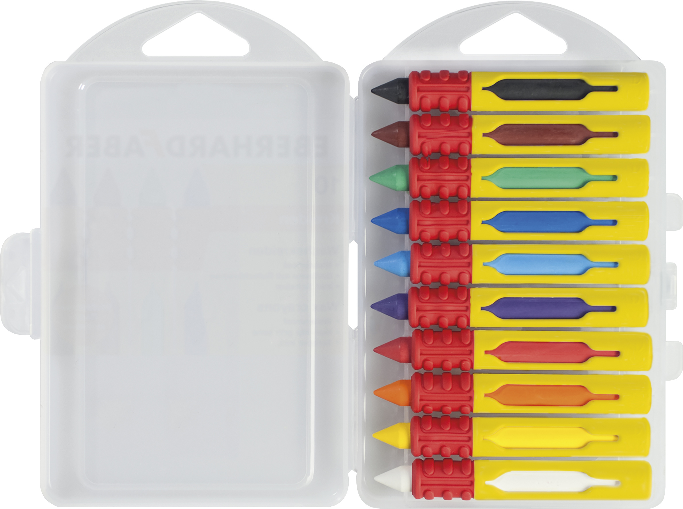EBERHARD FABER 521009 10er Box Wachsmalkreide , Mehrfarbig