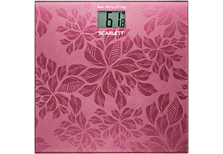 SCARLETT SC217 Digitális fürdőszobai mérleg, rózsaszín, 180 kg
