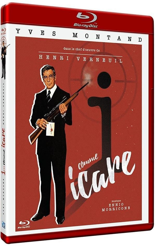 Jaquette Blu-ray. Un homme en costume tenant un fusil. Fond rouge avec texte en français. Titre du film.