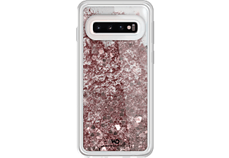 WHITE DIAMONDS Sparkle Rose Gold Hearts - Custodia (Adatto per modello: Samsung Galaxy S10)