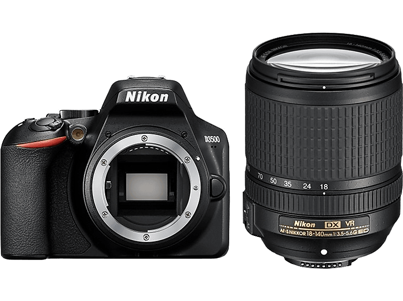 NIKON Reflex camera D3500 + 18-140 mm DX VR (VBA550K004)