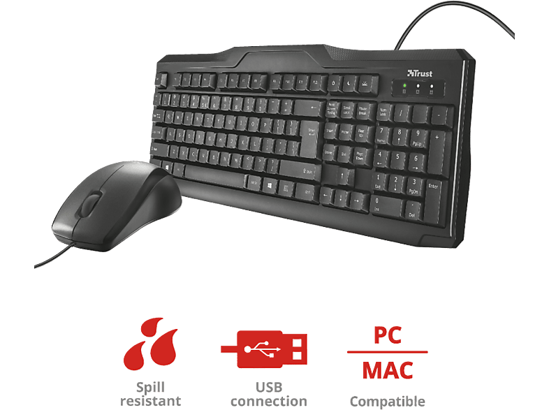 TRUST Toetsenbord + muis Classicline AZERTY BE (22064)