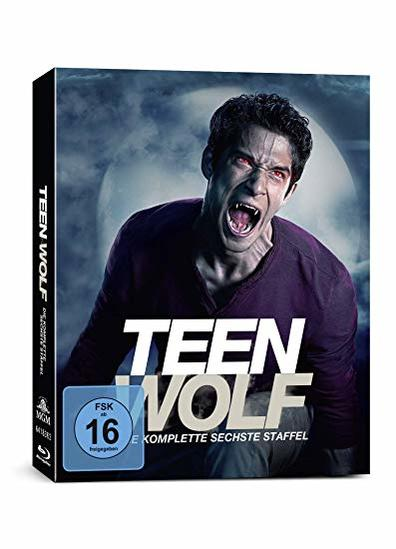DVD-Cover von Teen Wolf. Ein Mann schreit. Der Titel ist weiß. Dunkler Hintergrund.