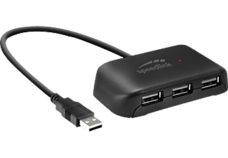 SPEED LINK SNAPPY EVO USB Hub, 4-Port, USB 2.0, passzív, fekete (SL140004BK)