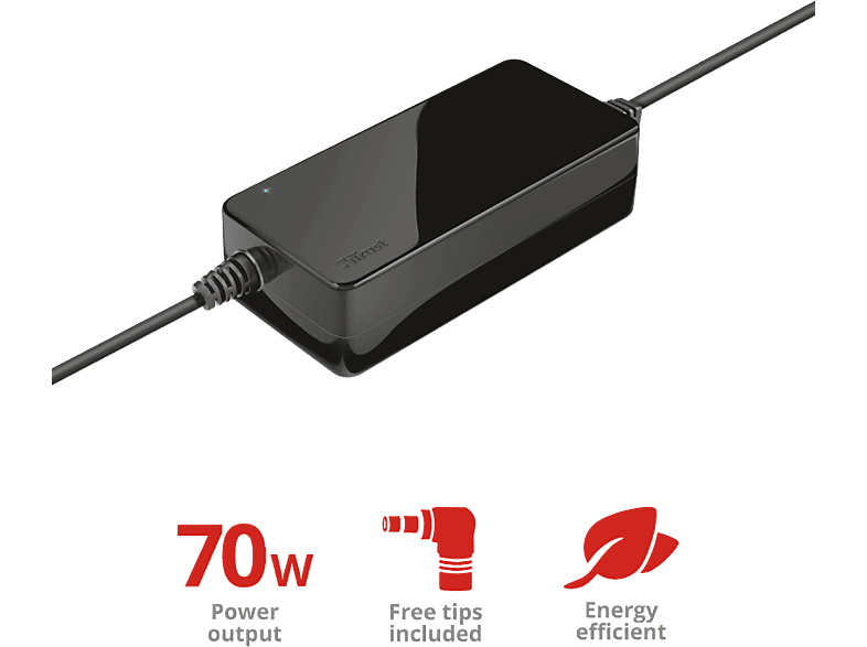 TRUST Laptop Charger 70W Primo zwart (19134)